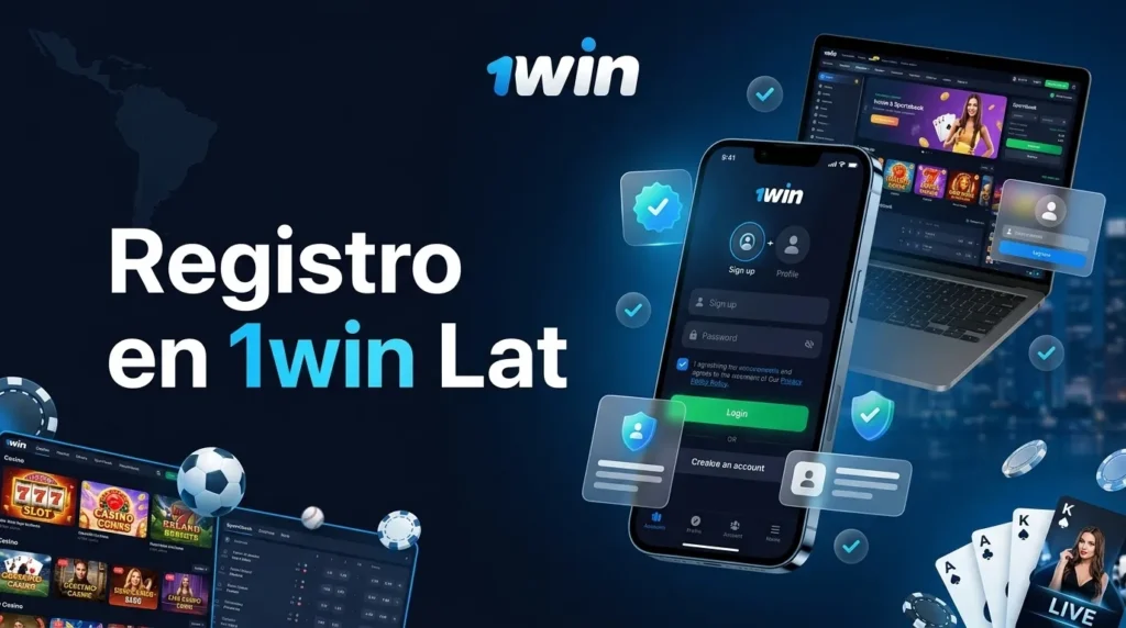 Registro en 1win Lat con creación rápida de cuenta y acceso a apuestas y casino online